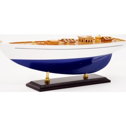 Luckk Retracted and Sailed 35*8*50cm Wooden Sailing Boat Model Wood Decoration Gift for Friend