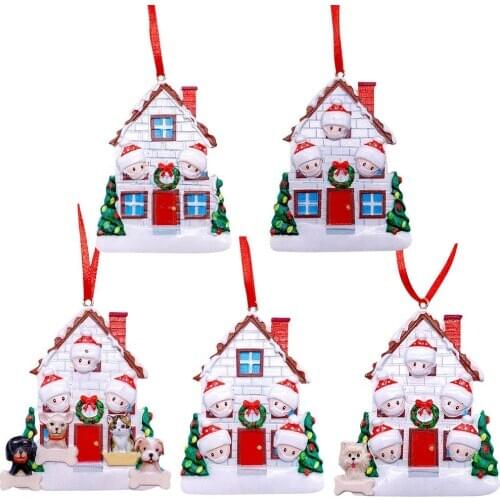 DIY Personalized Family Christmas Pendant 2020 Quarantine Christmas Ornament Christmas Tree Hanging Decorations Dropshipping