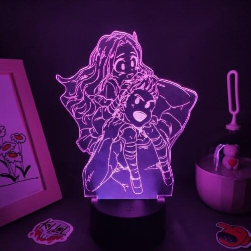 Japanese Anime Figure Million And Eri Led Night Lights Cool Gift For Friend Lava Lamp Manga Bedroom Decor My Hero Academia Gift
