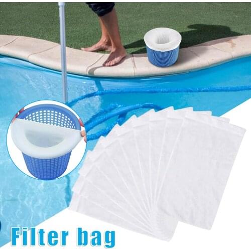 Pool Skimmer Filter Storage Nylon Swimming Pool Filter Socks For Household Baskets Skimmers White Pool Supply