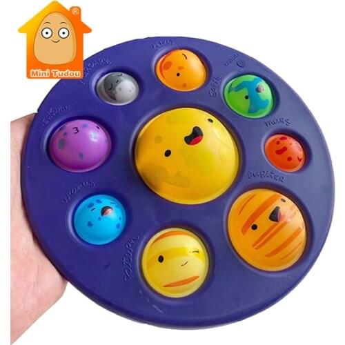 Fidget Toy Sensory Simple Dimple Simulational Planet Squeeze Relieve Stress Anxiety Press Game Educational Toy For Adult Kids