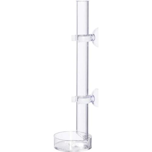 35cm Acrylic Shrimp Feeder Tube Feeding Dish Bowls for Fish Tank Aquarium Shrimp Fish, with 2 Suction Cups