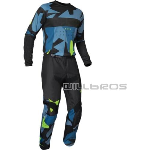 Motocross Dirt Bike Off-road Racing MX Vapor Camo Jersey & Pant Combo Gear Set Motocross Suit Mens Kits