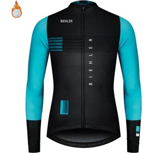 2022 NEW BIEHLER Winter Jacket Thermal Fleece Men Cycling Jersey Clothing Mountain Outdoor Triathlon Wear Bicycle Clothes