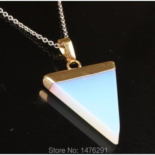 Fashion Jewelry Opal Triangle Point Pendant 1PCS
