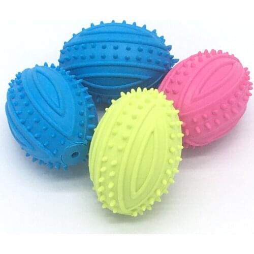 Soft Pet Dog Toy Ball Squeak Toys Durable Cleaning Tooth Chew Voice Toy Pet Supplies Non-toxic Training Sound Balls