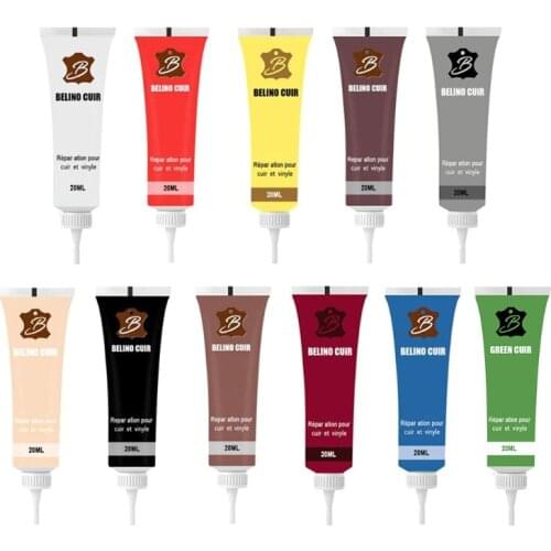 11 Colors Couches and Office Leather Repair Gel Agent Vinyl Kit for Couches, Office Chair, Belt, Bag, Purse