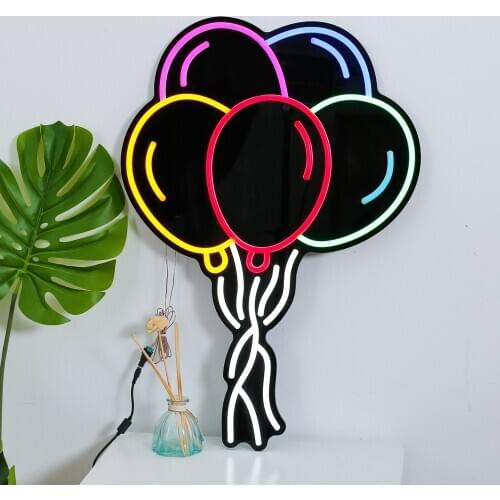 Neon Lamp COLORFUL BALLOONS Neon Sign Children Kids Gift Childish Wall Decorations Birthday Party Bedroom Living Room Bar Cafe