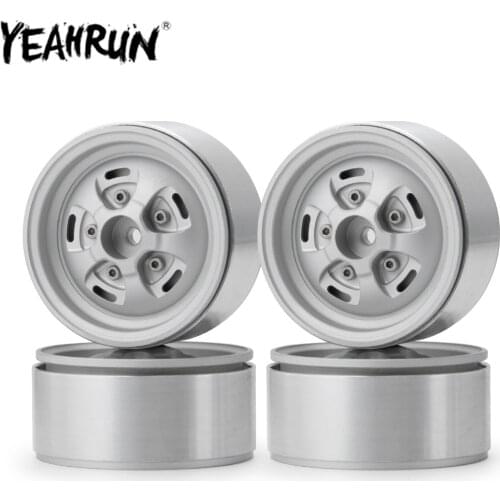 1.9inch Metal Alloy Beadlock Wheel Rims for 1:10 RC Crawler Axial SCX10 90046 D90 TRX4 RC Car Wheel Hubs