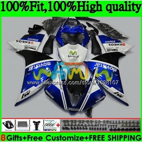 OEM Injection For YAMAHA YZF 1000 R Movistar Blue 1 YZFR1 13 14 124BS.7 YZF-1000 YZF R1 1000CC YZF1000 YZF-R1 2013 2014 Fairing