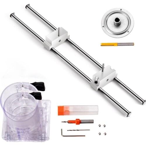 Door Frame Bolt Hole Opener Quick Fixing Precisions Slotting Tool Woodworking Wooden Door Lock Nose Slotting Door Cover Tool