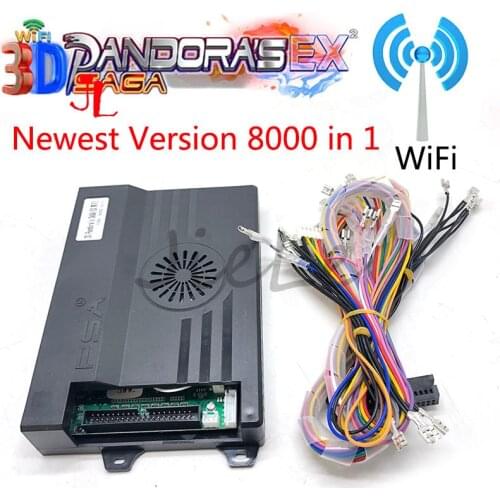 Pandora 3D Saga Box WIFI 6800 in 1 200pcs 3D Save Function Multiplayer Joysticks Separate Arcade Game Console Cabinet 4 Players