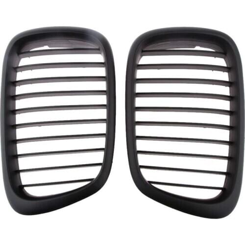Pair of Black Kidney Front Grille Car Grille for 5 Series FOR BMW E39 1995-2003