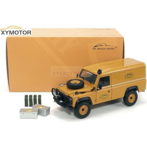 Almost Real AR 1/18 For Land Rover 110 Camel cup Borneo Support 1985 Diecast Model Car Gift Collection Ornament Metal,Plastic