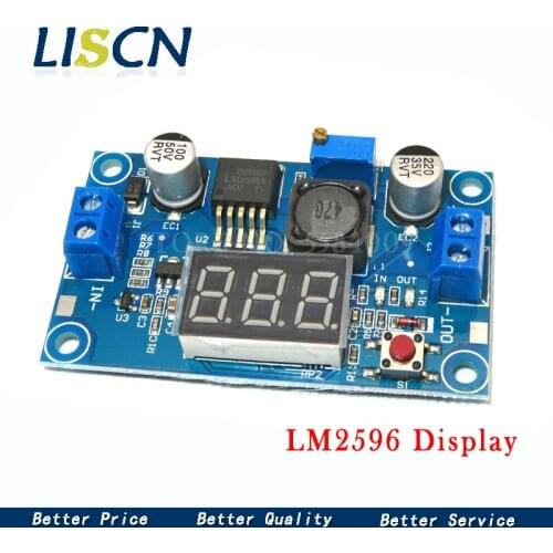 DC Buck Step Down Module LM2596 DC-DC 4.0~40V to 1.25-37V Adjustable Voltage Regulator With LED Voltmeter DC-DC 2A Short Circuit