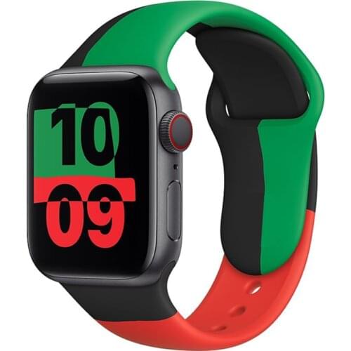 Sport band for apple watch 6/SE/5/4/3/2/1 Black Unity watchband for iwatch bracelet apple watch band 44mm 40mm 42mm 38mm