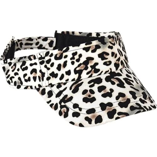 Leopard Print Baseball Cap Breathable Sunshade Hat Fashionable Outdoor UV Rays Prevention Empty Top Cap