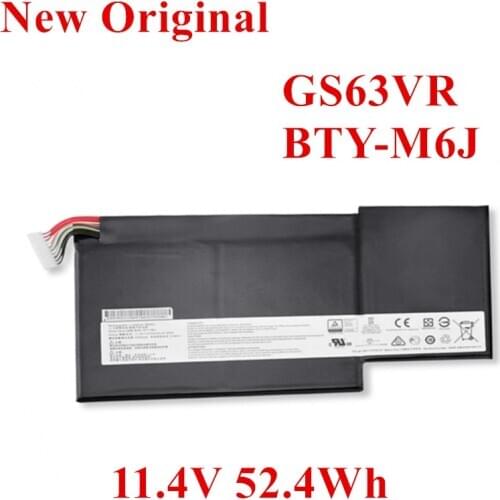 New Original Laptop replacement Li-ion Battery for msi GS63VR GS73VR BTY-U6J GS63 MS-16K2 11.4v 52.4Wh