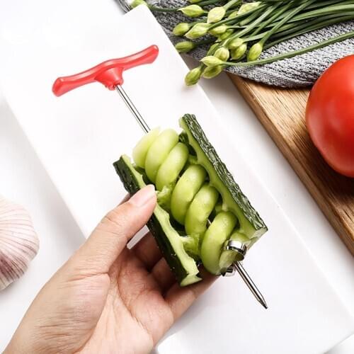 Vegetable Spiral Potato Carrot Cucumber Salad Chopper Slicer Cutter Kitchen Tool Accessories Multi-functional Gadgets