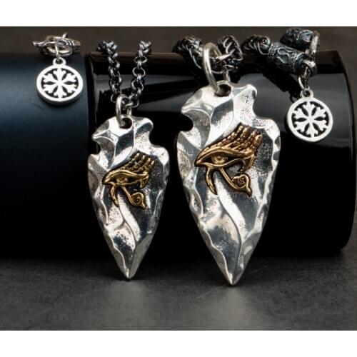 The Eye of Horus S925 Silver necklace for men spear silver pendant Jewelry hippop street culture mygrillz