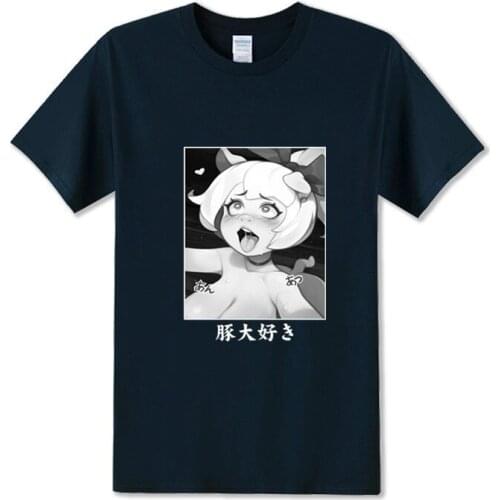 I Love Pigs Emelie Funny Mens T-Shirt Sex Anime Waifu T Shirt Men New Fashion Waifu Material Tee Shirt Unisex