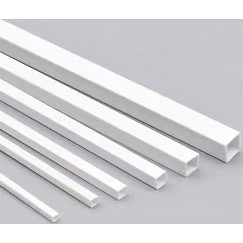 10PCS/lot ABS Square Tube DIY Handmade Craft Scene Building Sand Table Modeling Material Stick