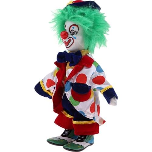 18cm Handmade Funny Clothing Clown Man Doll Halloween Decor Ornaments Gifts Dolls Models