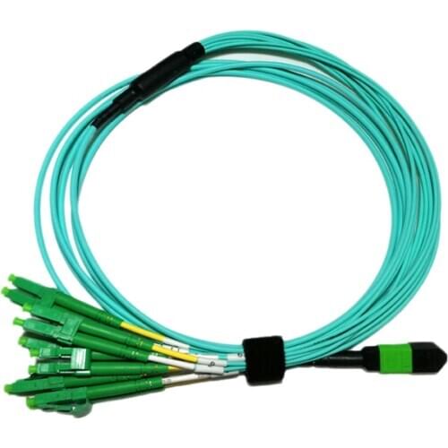 2 PCS/ Lot 3M MPO/APC-LC/APC 12 Core MPO Multimode Fiber Optic Patch Cord Cables Free Shipping