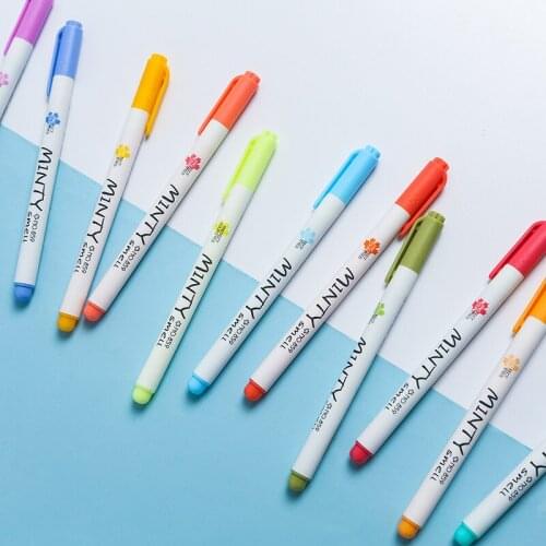 3 pack/set Art Supplies Plant Mint Highlighters Art Markers Fluorescent Color Pen Fine Liner School Office Stationery