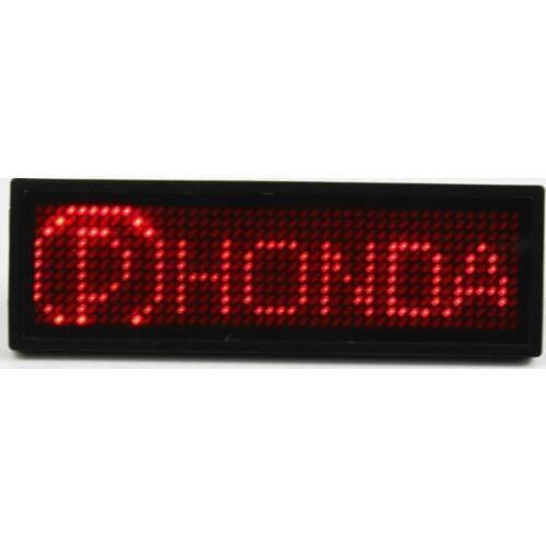 5 different colors usb rechargeable multi-language LED Name Badge with scrolling message