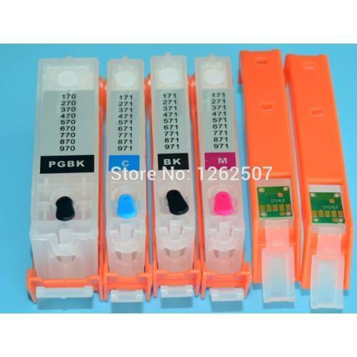 6Pcs 570 571 Refill Ink Cartridge For Canon PIXMA MG7750 MG7751 MG7752 MG7753 TS9050 TS9055 TS8050 TS8051 TS8052 TS8053 Printers