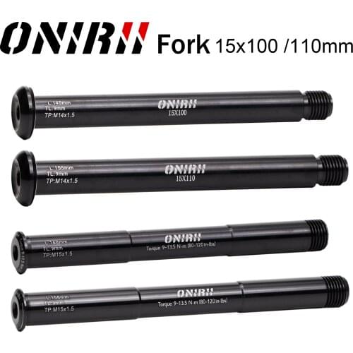 ONIRII MTB Bicycle fork QR15x100 QR15X110MM Thru Axle Lever Accessories for ROCKSHOX / FOX QR15 15*100 15*110mm BOOST New