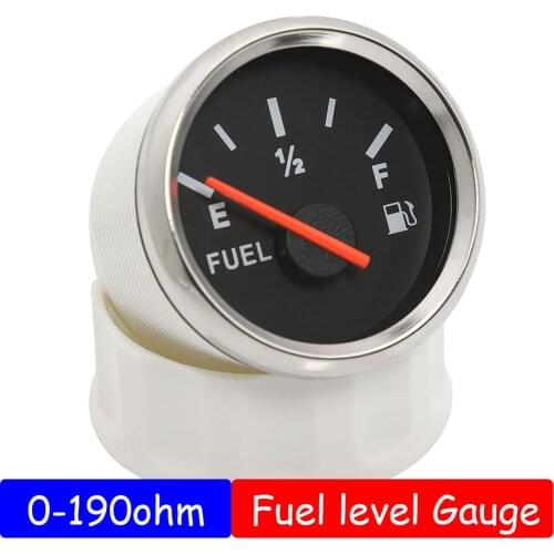 Car Pointer Fuel Level Gauge Electrical Oil Fuel Level Gauge 0-190 ohm 240-33Ohm for Boat Car Truck RV Camper with Red Backlight