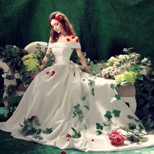 White slash collar ball gown long medieval dress Renaissance Gown princess cos Victorian/Marie Antoinette