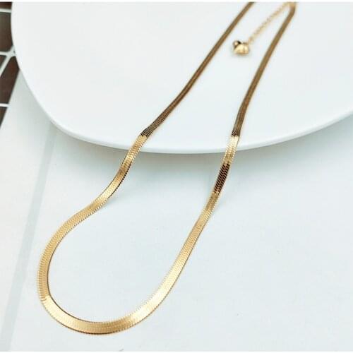 XIYANIKE 316L Stainless Steel 3 Colors Snake Bone Necklaces Thick Chain Choker 2021 New Pendants For Women Fashion Jewelry Colar