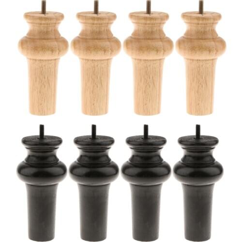 Wood Furniture Legs Sofa Couch Chair Bed Ottoman Cabinet Legs 4 Sets