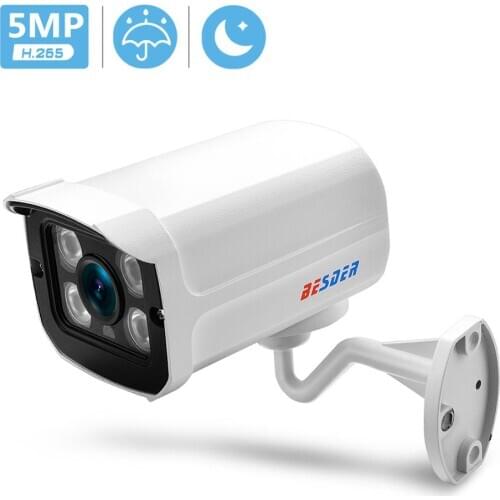 5MP H.265 IP Camera Outdoor Waterproof Audio IR Night Vision Security CCTV Camera 1080P HD 3MP P2P Alert Metal IP Camera ONVIF
