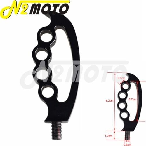 Knuckles Black Motorcycles Aluminum Shifter Peg Universal for Harley Softtail Dyna Road King 1988-up 8mm Shift Peg