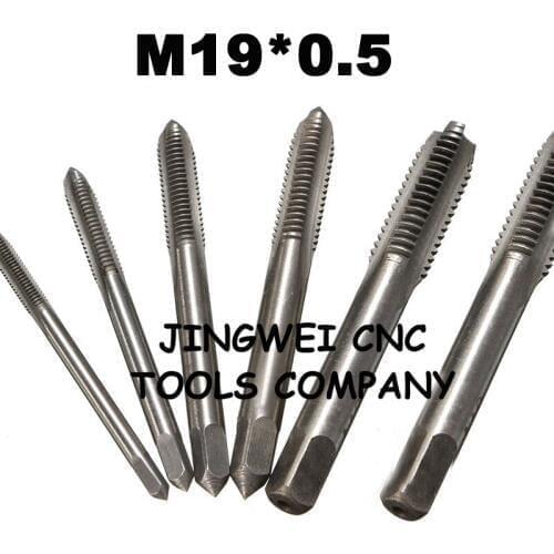 HSS machine tap, screw thread tap M19x0.5 fine pitch, metric machine tap with straight flutes