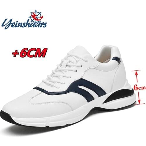YEINSHAARS Sports Man Sneakers Elevator Shoes Height Increase Shoes for Men Height Increasing Shoes Insole 6-7CM