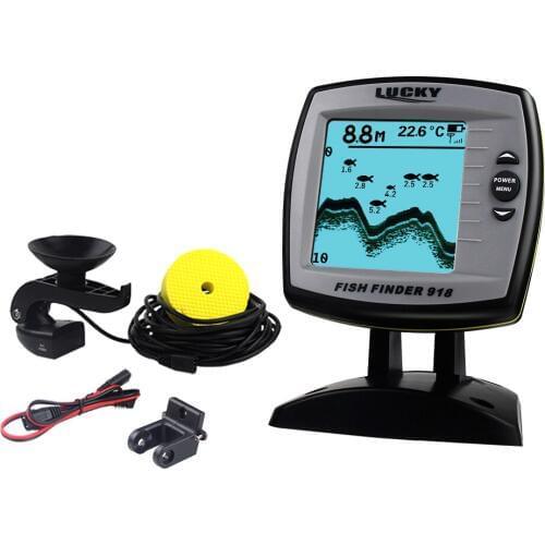 LUCKY FF918-180S/FF918-WLS Fishing Finder 300m/980ft Depth Fish Finder Sonar Frequency 125KHz Echo Sounders Boat Fish Finder
