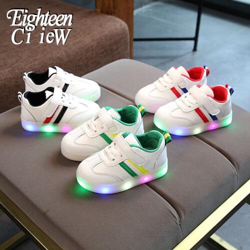 2020 New Glowing Sneakers for Girls Children Shoes with Light Led Shoes for Baby Girls Casual Shoes with Light Cocuk Ayakkabi