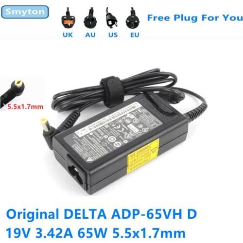 Original DELTA ADP-65VH D 65W 19V 3.42A AC Adapter For ACER S3-951 V5-471PG ADP-65VH F A11-065N1A Laptop Power Supply Charger