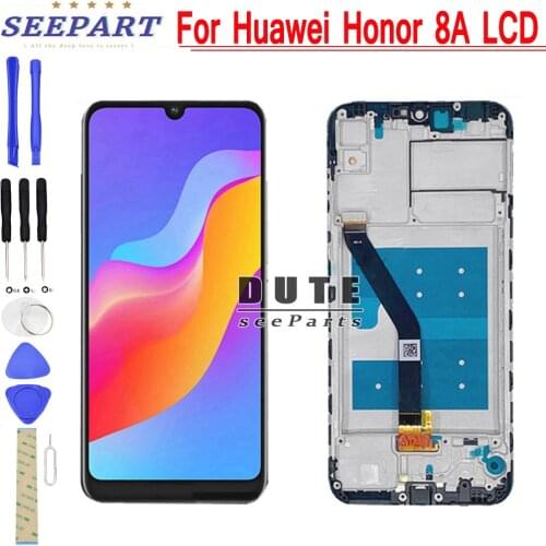 Original 6.09 " Display for Huawei Honor 8A LCD JAT-L29 Display Touch Screen Digitizer JAT-L09 L41 LX1 For Huawei 8A JAT-L29