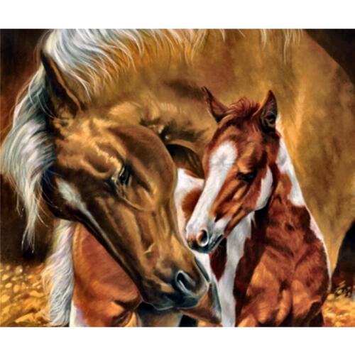 Full Diamond Embroidery Animal Diamond Cross Stitch Crystal Square Diamond Sets Unfinished Decorative Diy Diamond Painting Horse