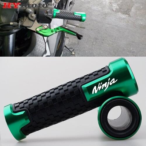 7/8'' 22MM Motorcycle CNC Handle Grips Motorbike Handlebar Grip Ends For KAWASAKI Ninja 250R 300R 250 400 650R 1000 2008-2021