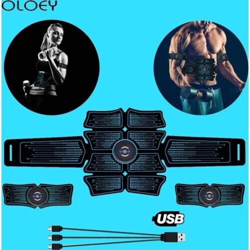 Stimulator Muscle Trainer Exercise Bodybuilding Smart Massage Machine Wireless EMS Home Gym USB Rechargable Fitness Equipment