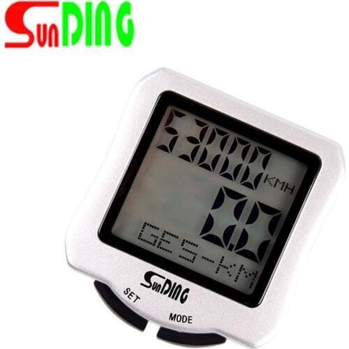 SUNDING Bicycle Wireless Stpowatch Bike Computer Speedometer Black Silver Outdoor Sport Cycling Equipment 570C