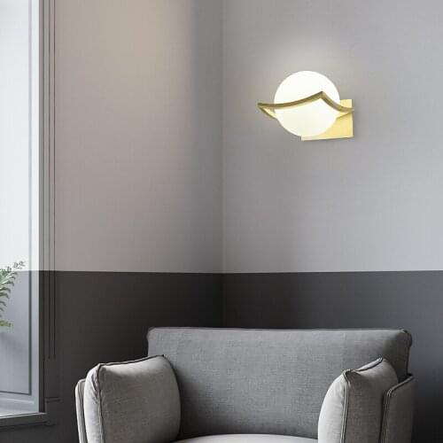 Led Wall Light Modern Indoor light Small Wall Lamp For Living Room Bedroom Bedside Dining Room Light Gold Frame Free shiping