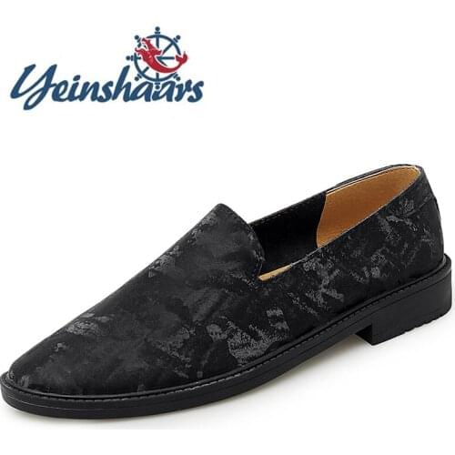 New Luxury Mens Shoes Casual Leather Shoes Fashion Pointed Toe Mens Printed Shoes Lightweight Business Loafers Mocasines Hombre